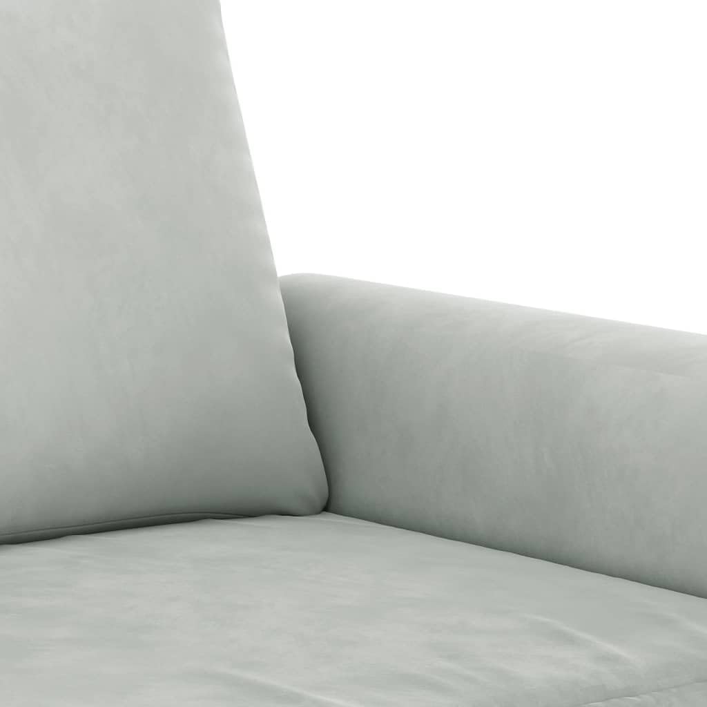Light Gray Velvet 2 Piece Sofa Set O5800