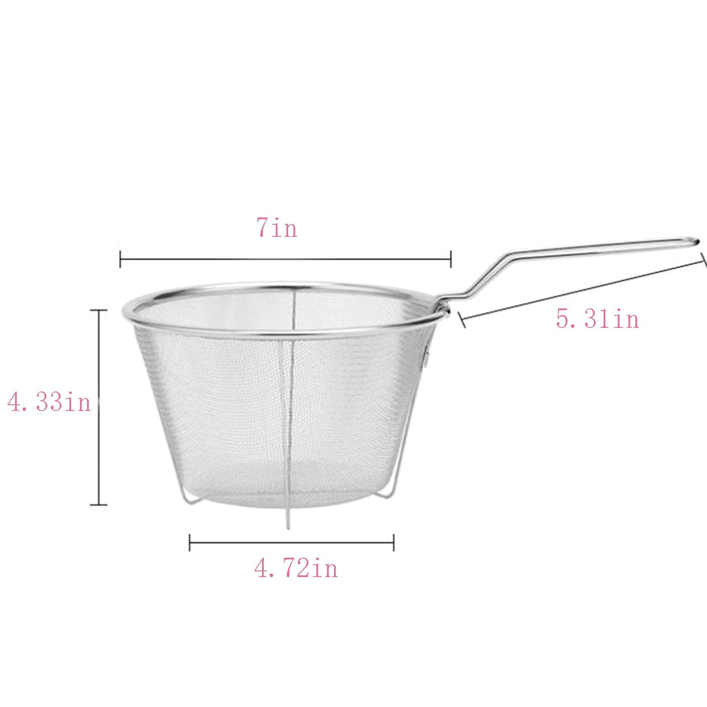 7 inch Stainless Steel Deep Fryer Basket H704