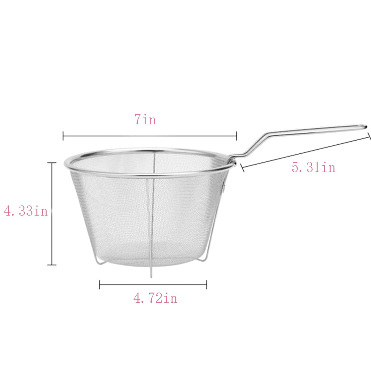 7 inch Stainless Steel Deep Fryer Basket H704