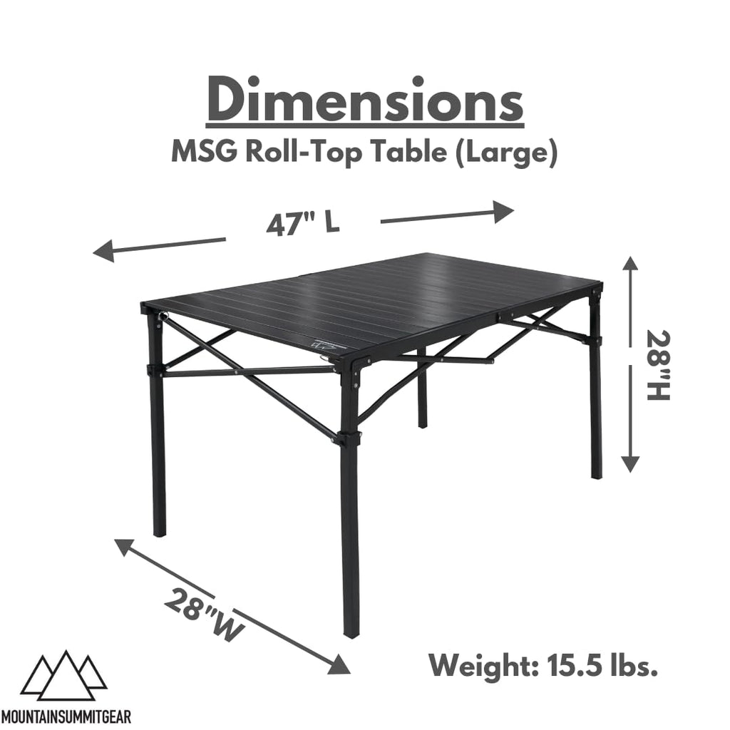 Heavy-Duty Roll-Top Aluminum-Top Folding Table H8174