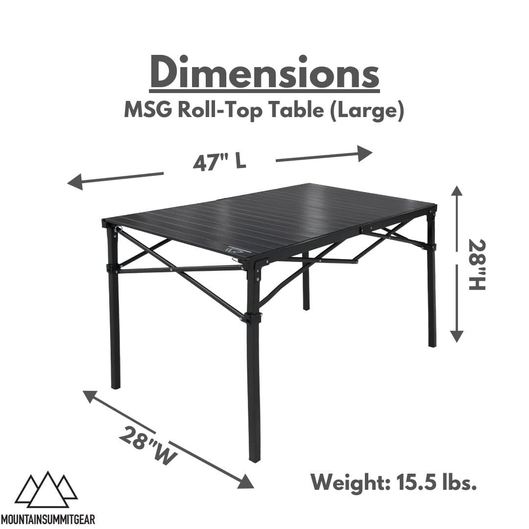 Heavy-Duty Roll-Top Aluminum-Top Folding Table H8174