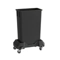 23 Gallon Black Trash Can with Dolly F6365