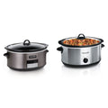 8 Quart Programmable Slow Cooker + 7 Quart Oval Manual Slow Cooker, Stainless Steel Z10189