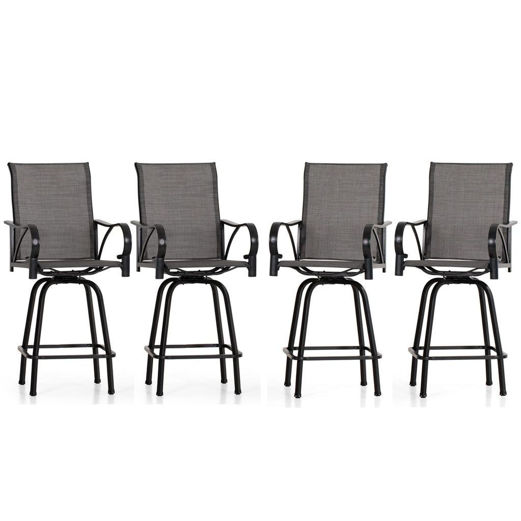 Set of 4 Swivel Outdoor Bar Stools G2493