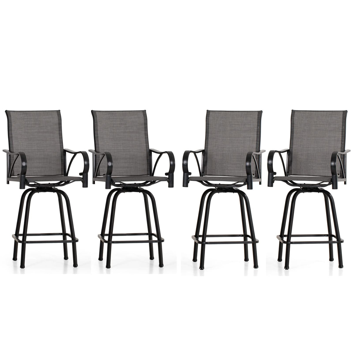 Set of 4 Swivel Outdoor Bar Stools G2493