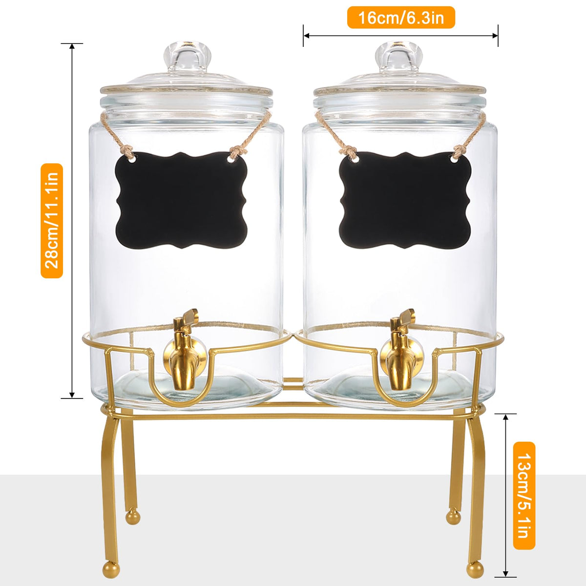 2 Pack 1 Gallon Beverage Dispenser with Stand Z44464