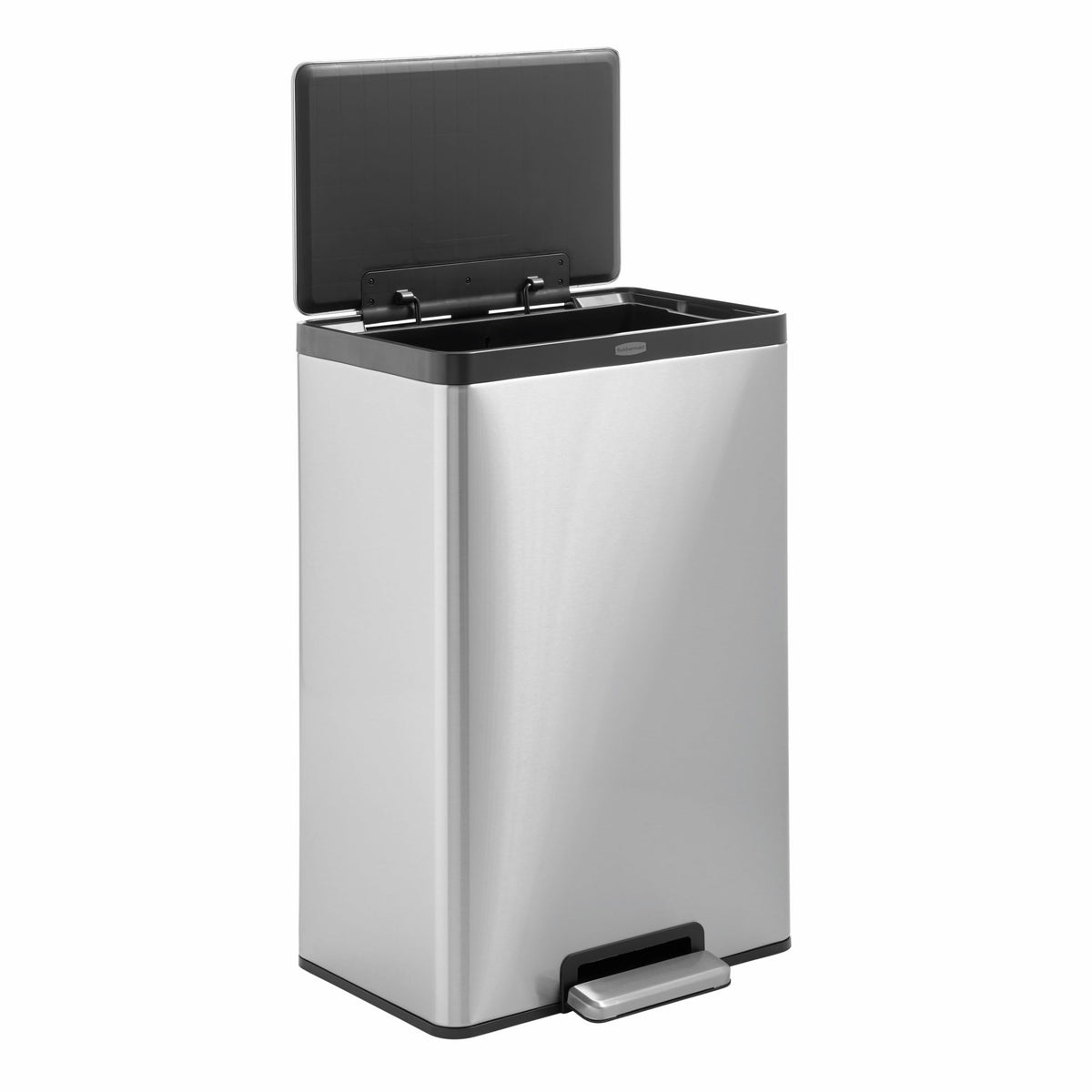 Stainless Steel Step-On Trash Can, 12 Gallon D458