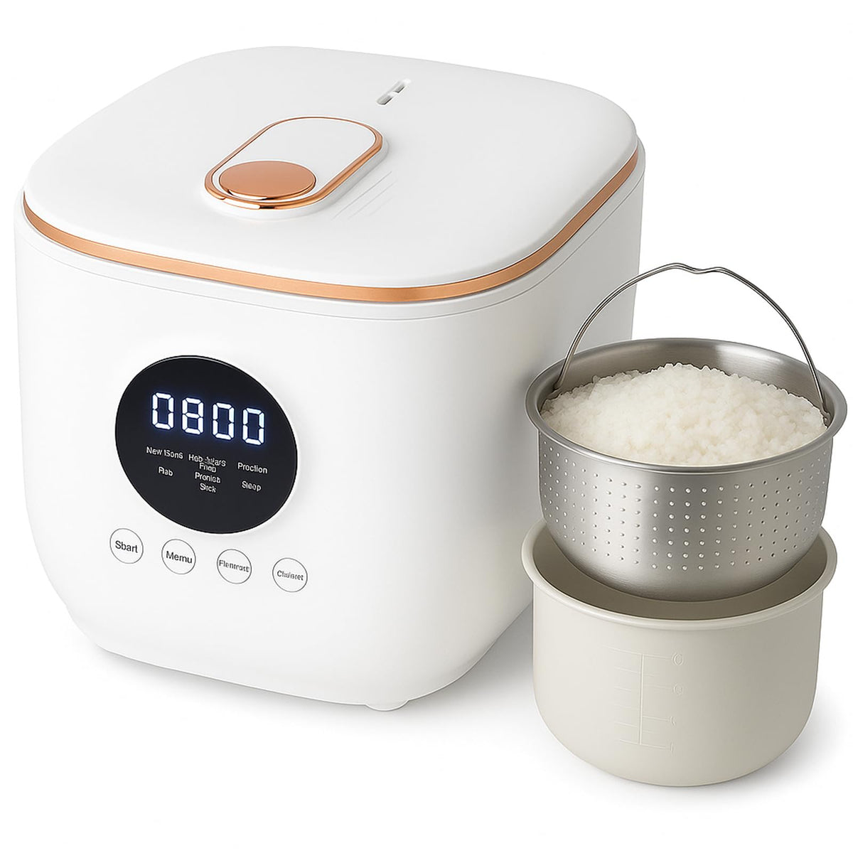 Low Sugar 3L Ceramic Rice Cooker with Steamer Basket R675852