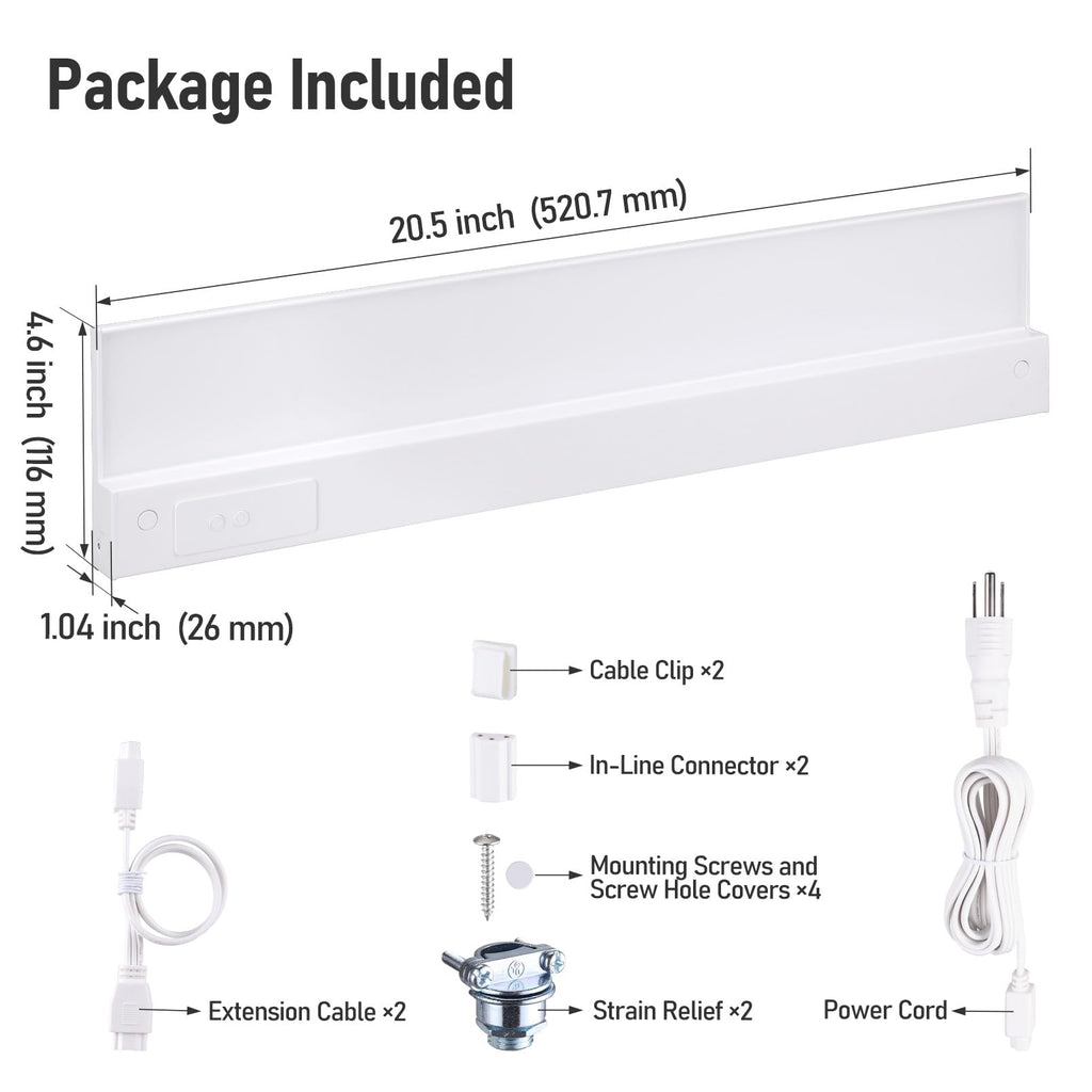 2-Pack Ultra-Slim LED Under Cabinet Lighting D21827