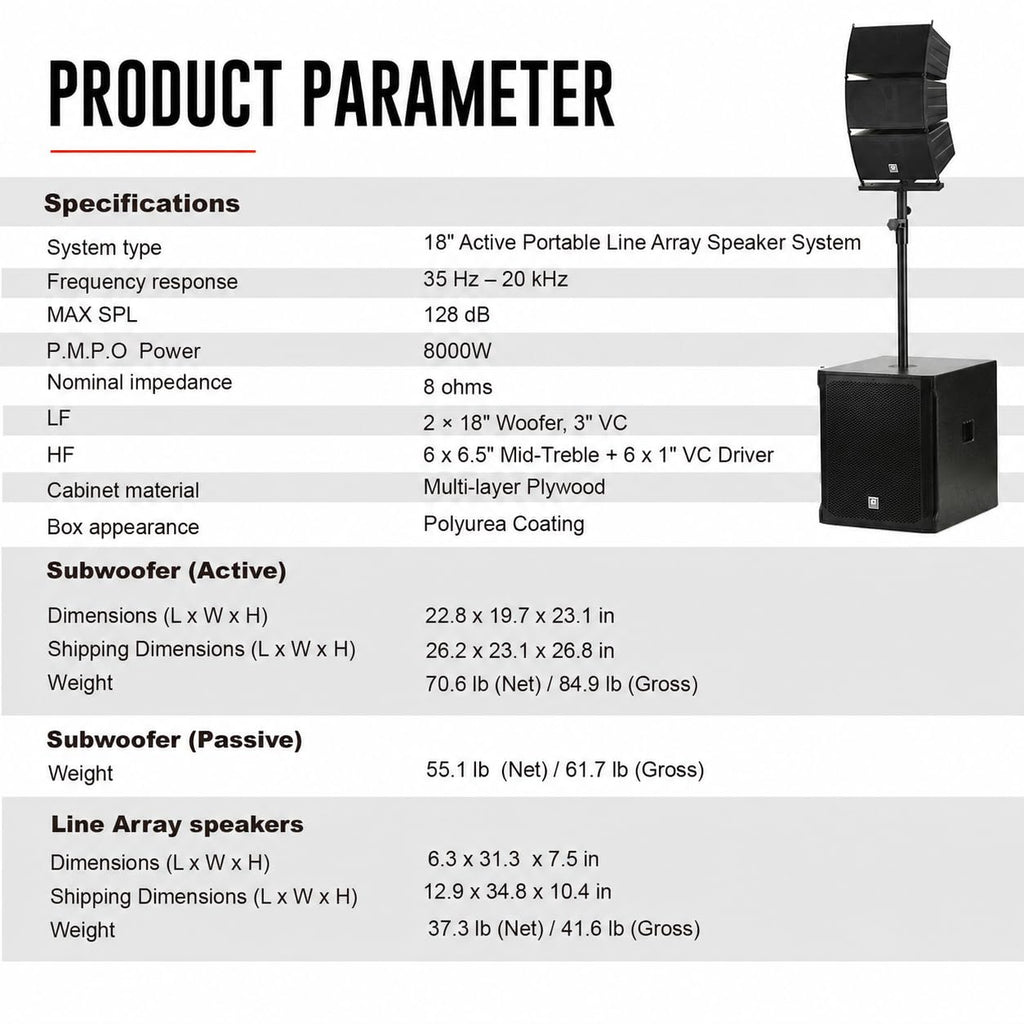 8000W Active Line Array PA System Z551