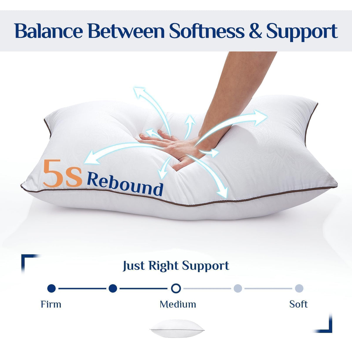 King Size Pillows 2 Pack Cooling Down Alternative D902