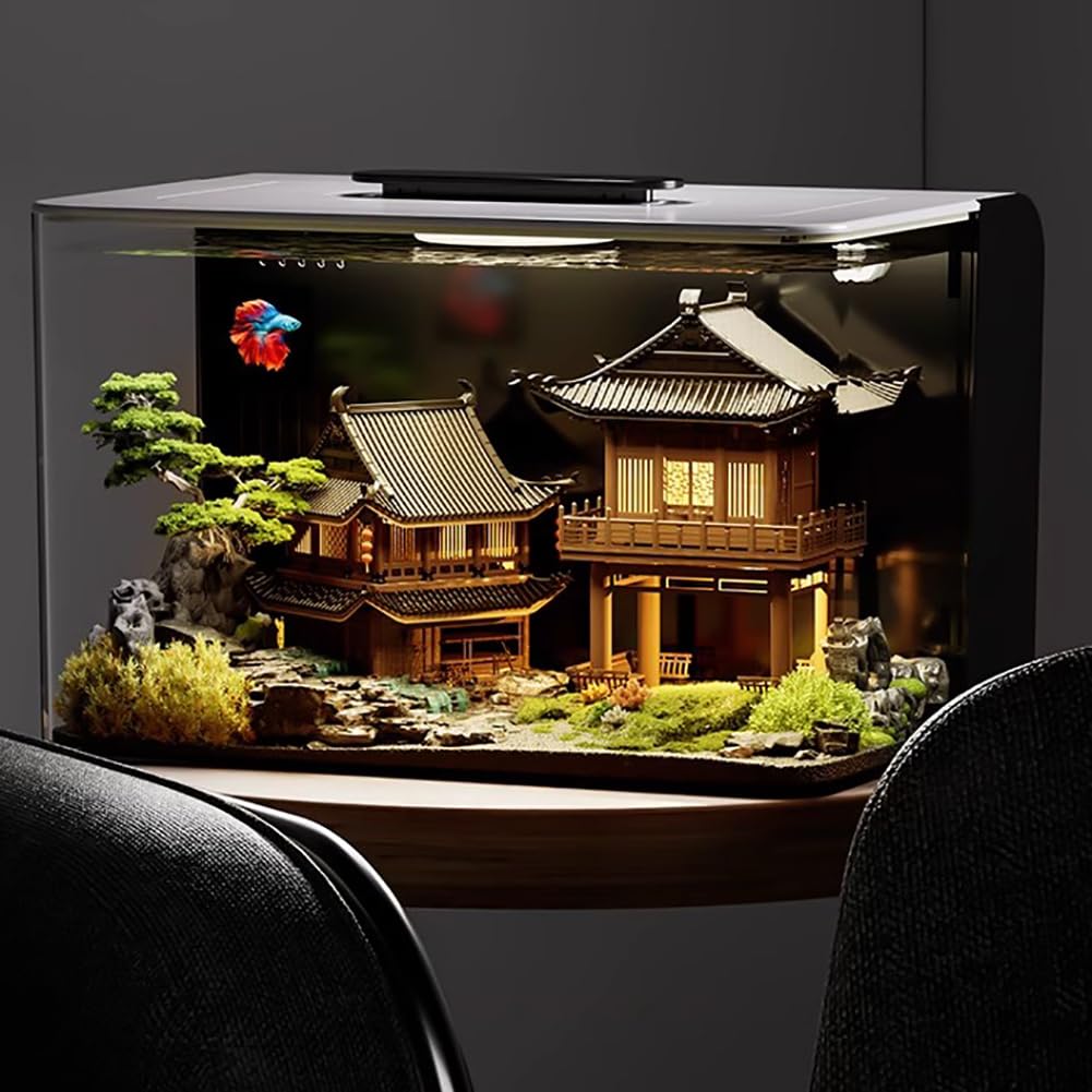 3 Gallon Transparent Self-Cleaning Acrylic Aquarium K3285