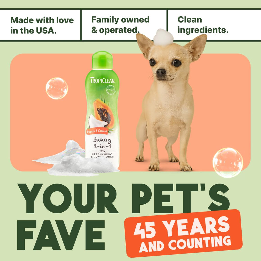 2-in-1 Dog Shampoo and Conditioner Papaya Scent 1 Gallon V57856