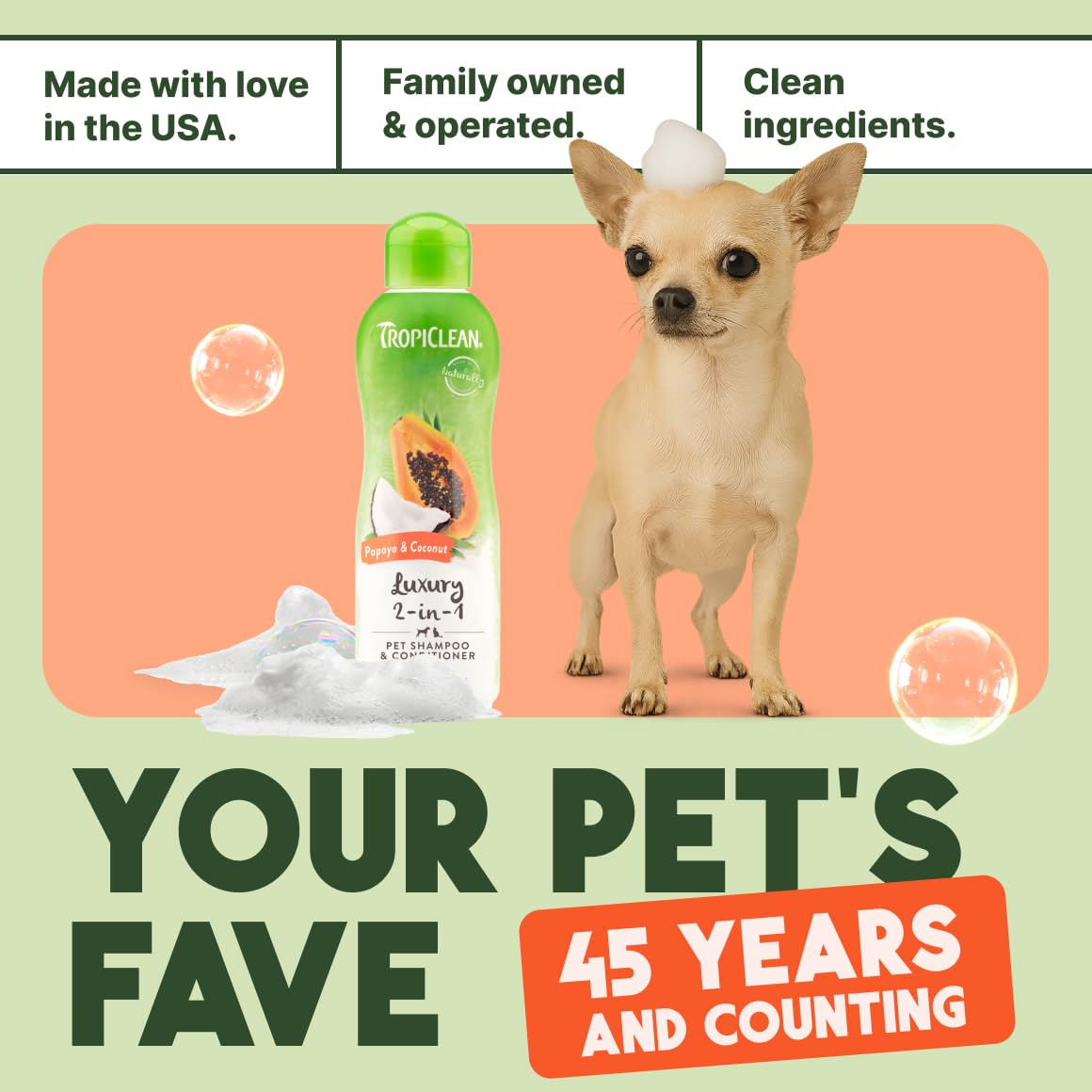 2-in-1 Dog Shampoo and Conditioner Papaya Scent 1 Gallon V57856