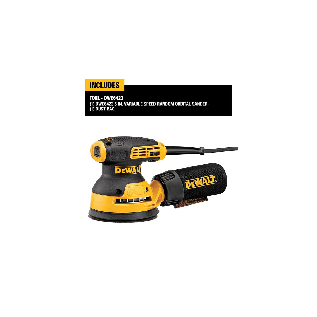 Corded Electric Variable Speed 5-Inch Random Orbit Sander L6991