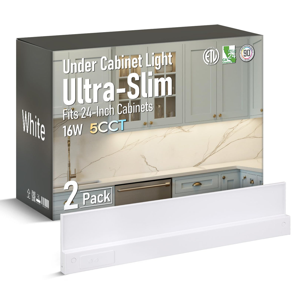 2-Pack Ultra-Slim LED Under Cabinet Lighting D21827