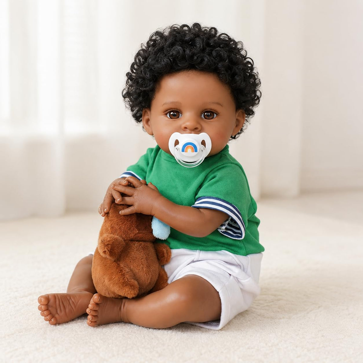 Black 20 Inch Reborn Baby Doll M74858