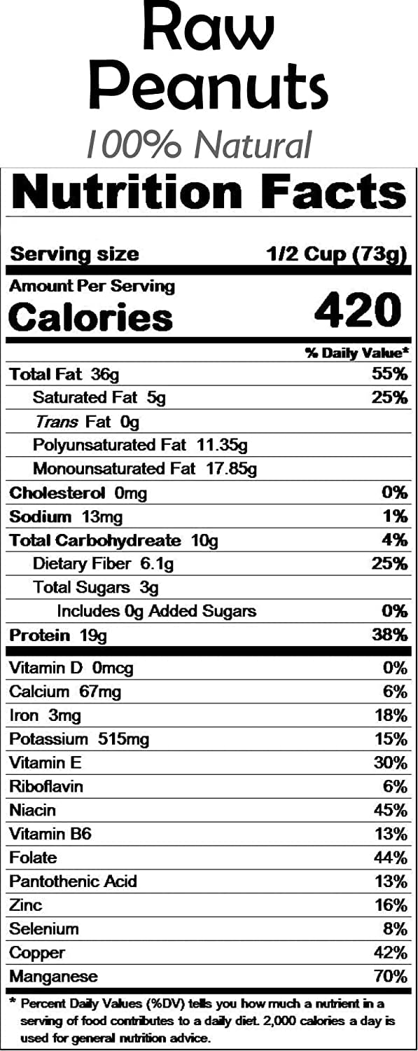 Raw Whole Peanuts With Skin 25lbs Bulk Box Y350304
