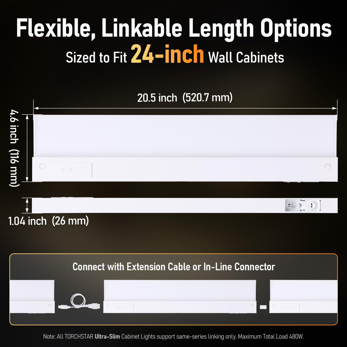 2-Pack Ultra-Slim LED Under Cabinet Lighting D21827