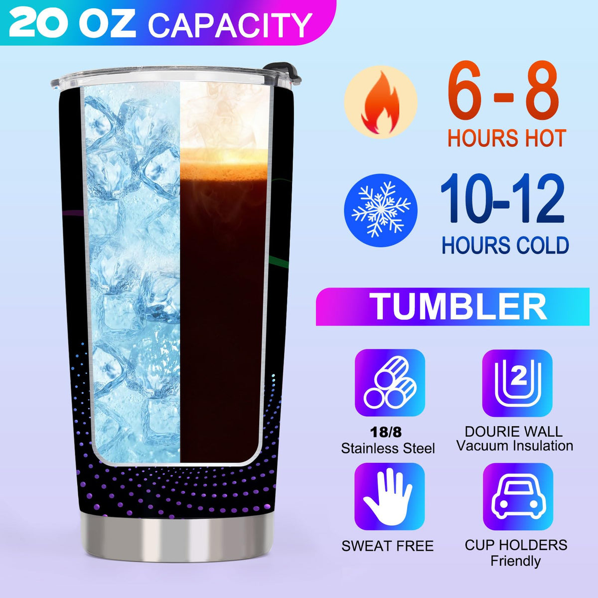 20 oz Stainless Steel Insulated Tumbler Cup J9082