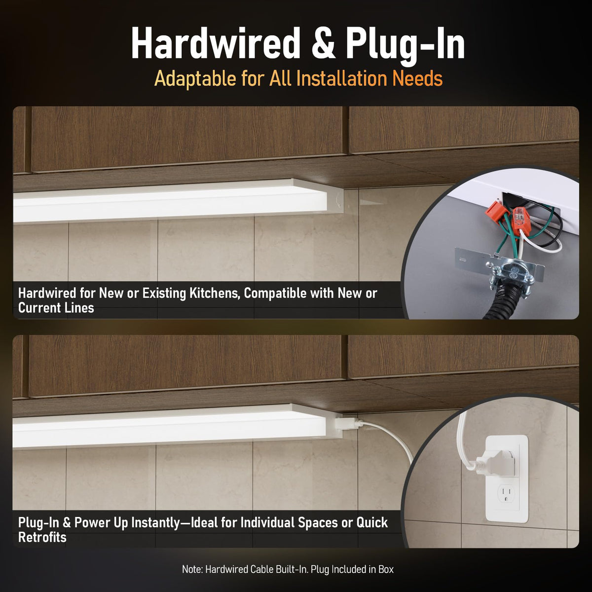 2-Pack Ultra-Slim LED Under Cabinet Lighting D21827