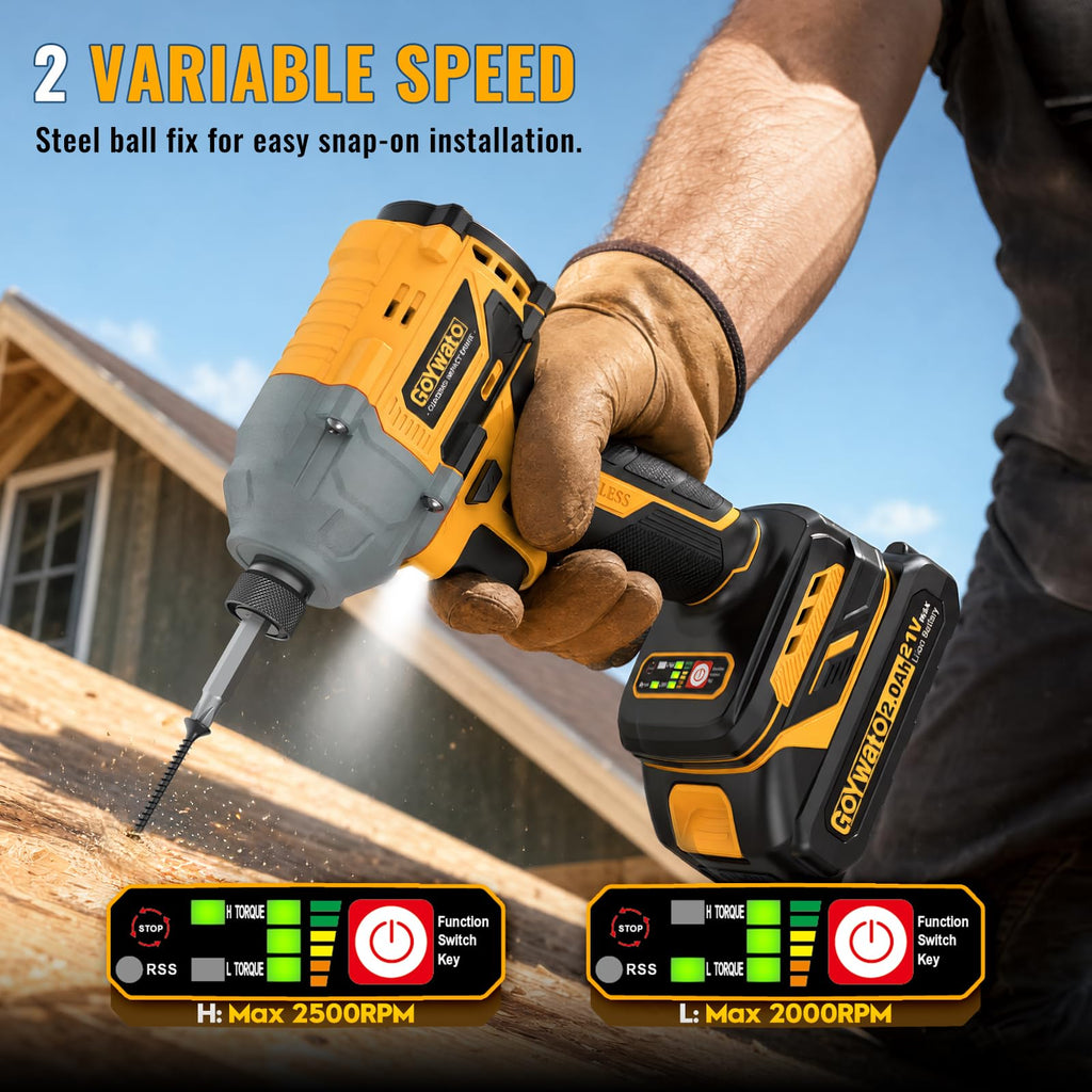 21V Brushless Cordless Drill & Impact Driver Combo Kit J807