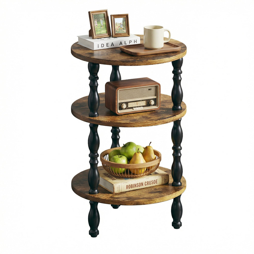 3-Tier Small Oval Side Table Q2669