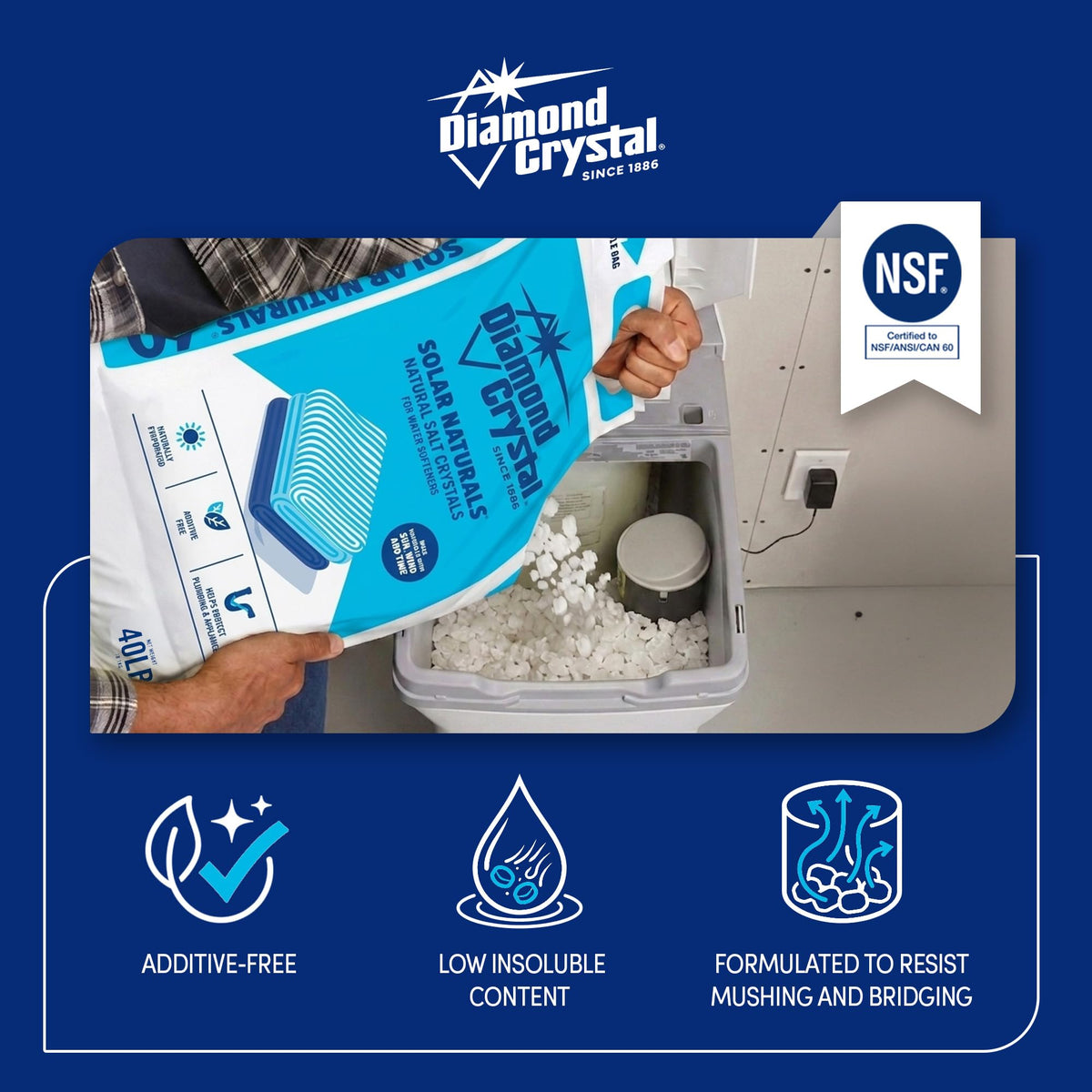 2 Pack Water Softener Salt, 40 lbs M654