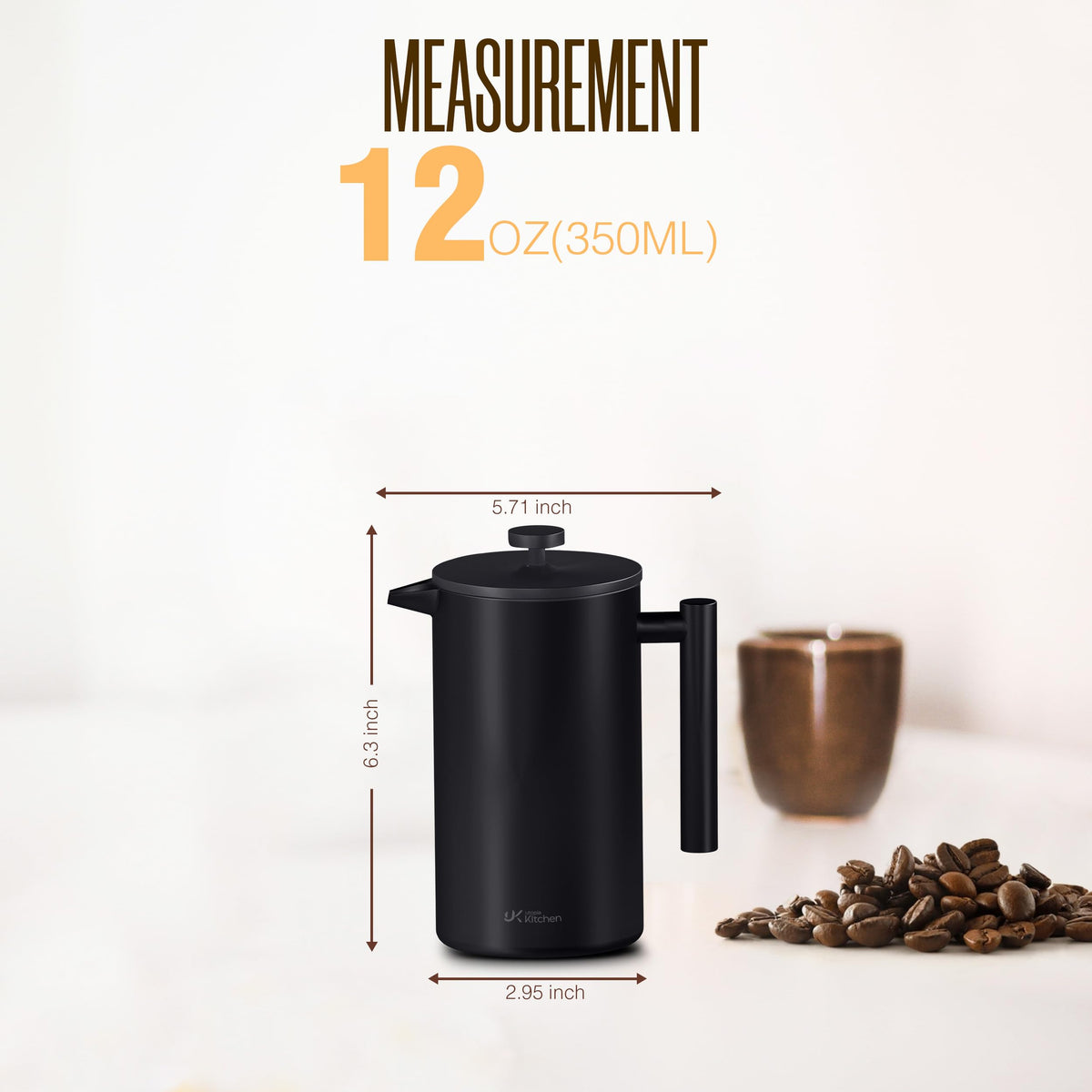 Stainless Steel French Press 12 Oz I2445