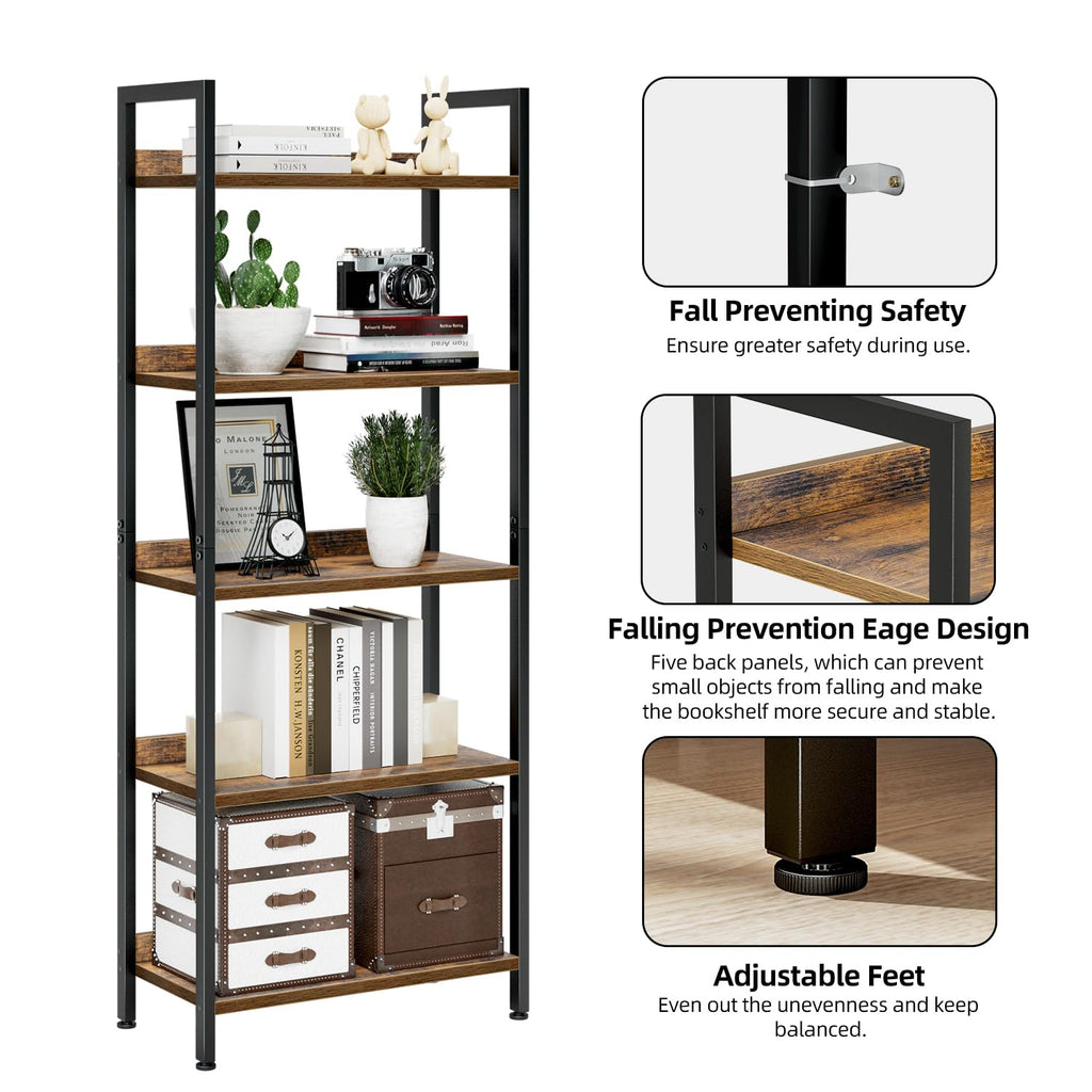 5 Tier Freestanding Bookshelf X7014