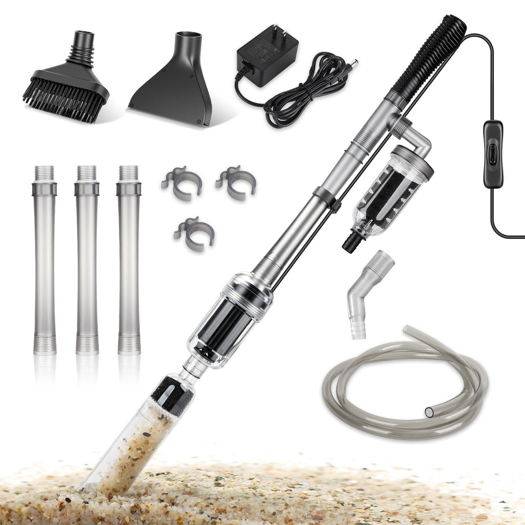 Electric Aquarium Gravel Cleaner, 528GPH Fish Tank Vacuum, 5-in-1 Sand Washer Water Changer Kit X186992
