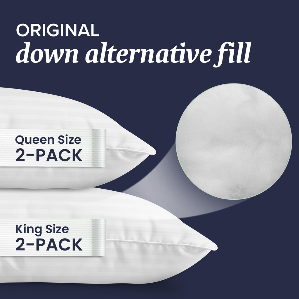 King Size Down Alternative Pillows and Mattress Protector L3868