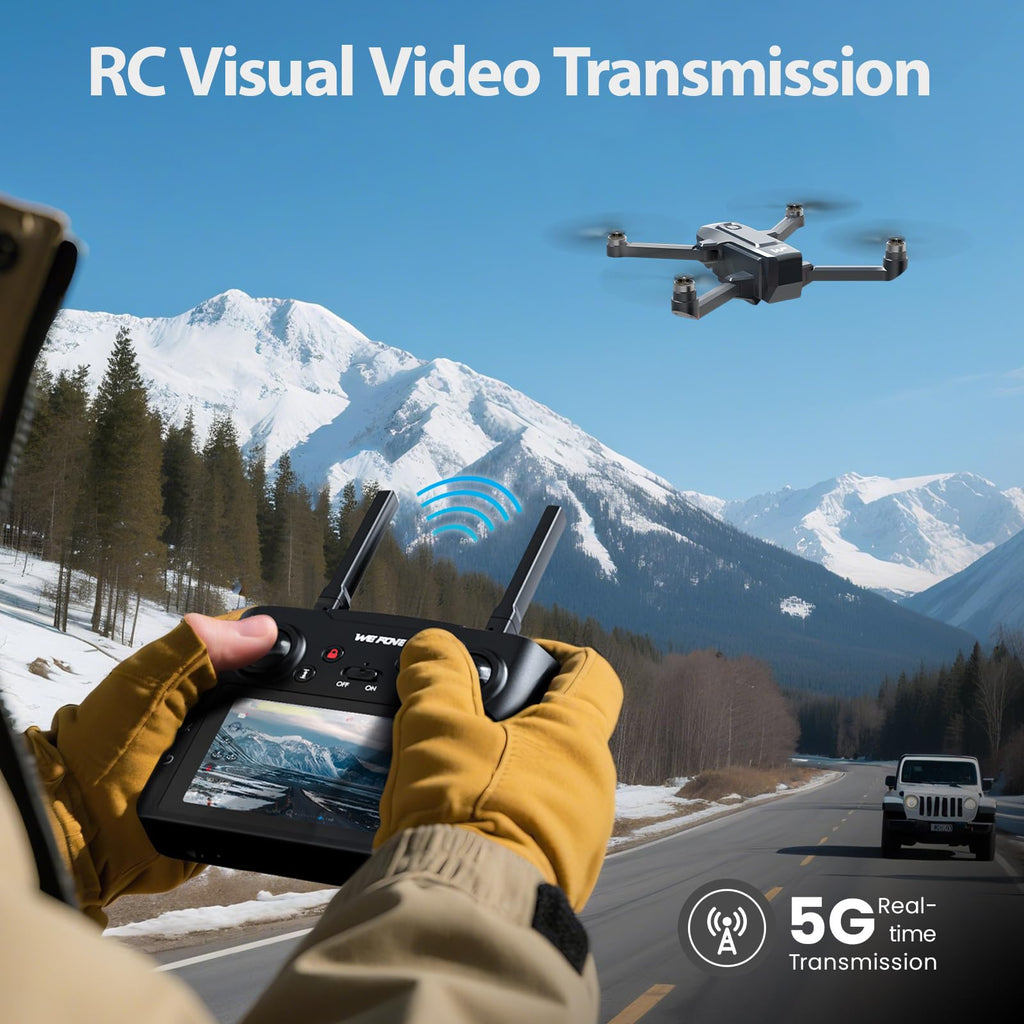 4K Foldable GPS Drone with 4.5" Screen Under 249g Black E944018