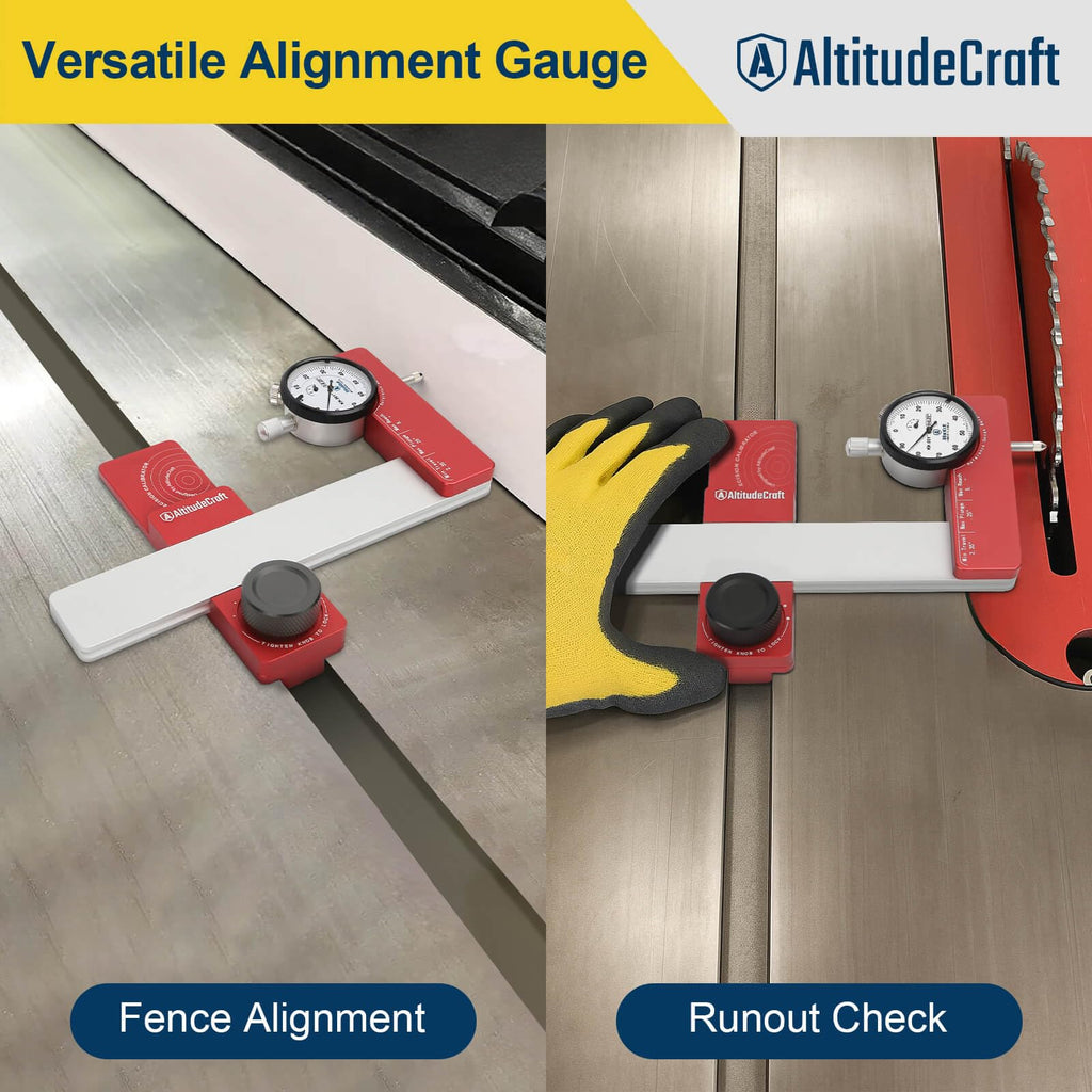 Table Saw Alignment Gauge with 0.001-Inch Dial Indicator R9800