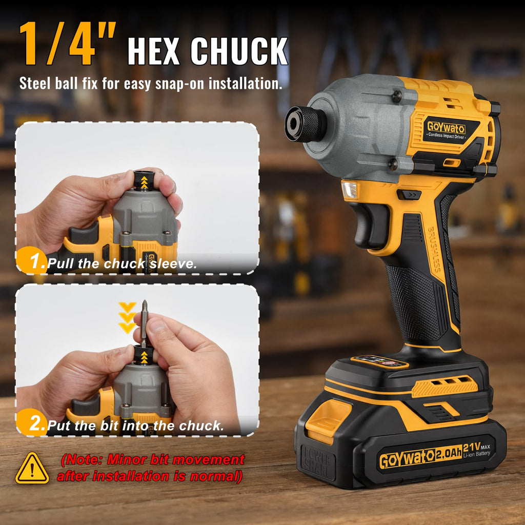 21V Brushless Cordless Drill & Impact Driver Combo Kit J807