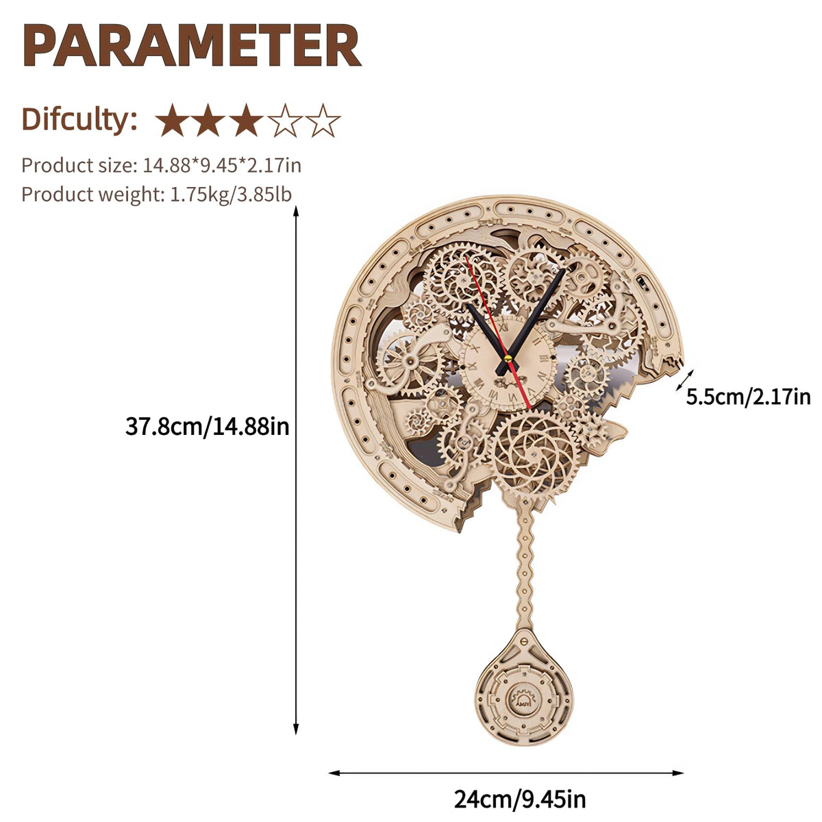 Wooden Puzzle Clock P9778