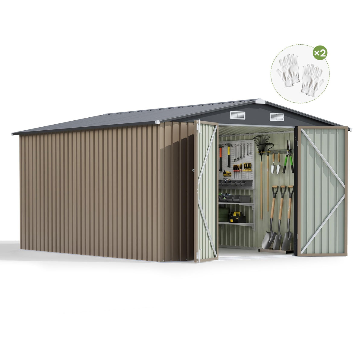 10x12 FT Outdoor Storage Shed H70151