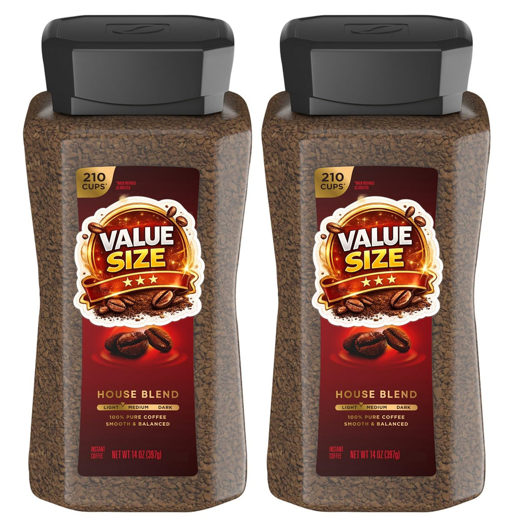 Instant Coffee 14oz Plastic Jar 2 Count H505