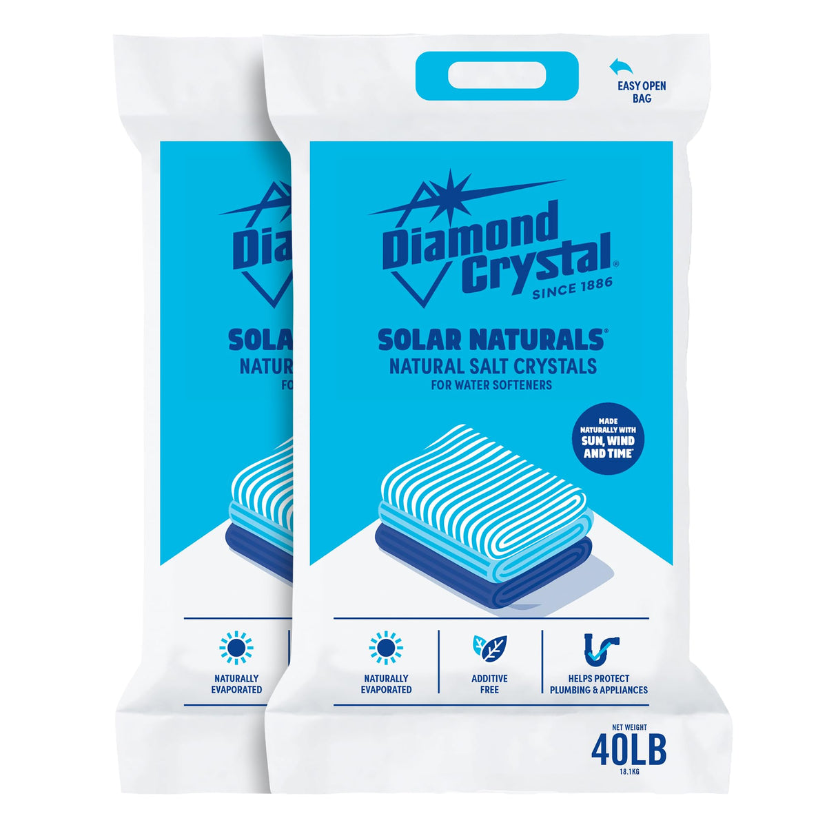 2 Pack Water Softener Salt, 40 lbs M654