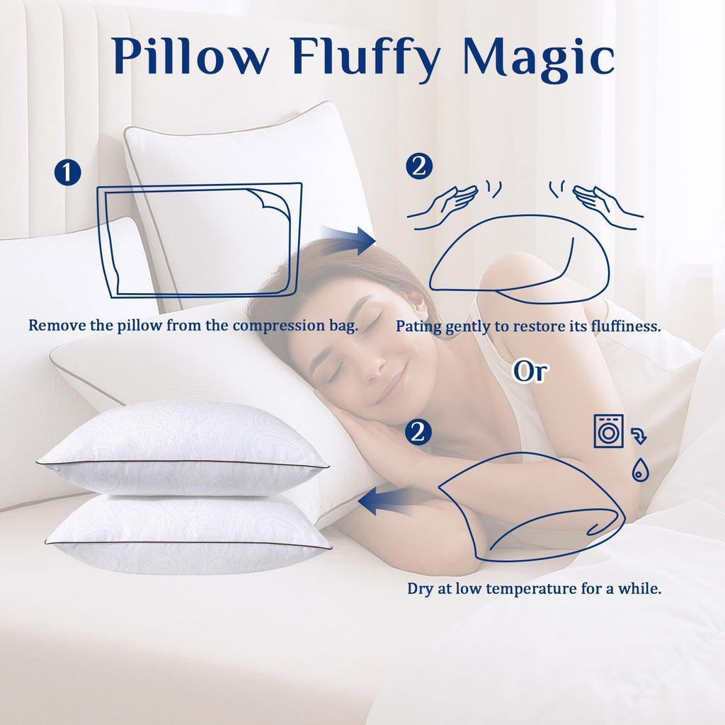 King Size Pillows 2 Pack Cooling Down Alternative D902