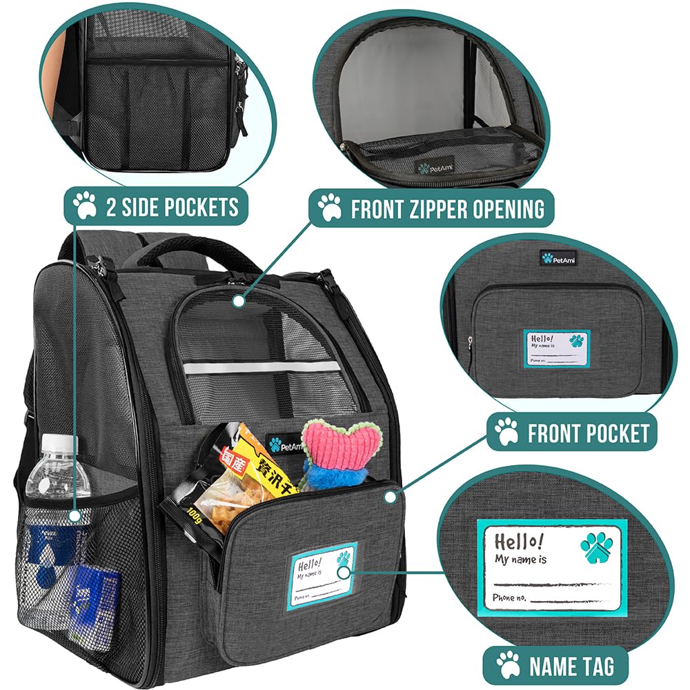 Charcoal Dog Backpack Carrier G7599