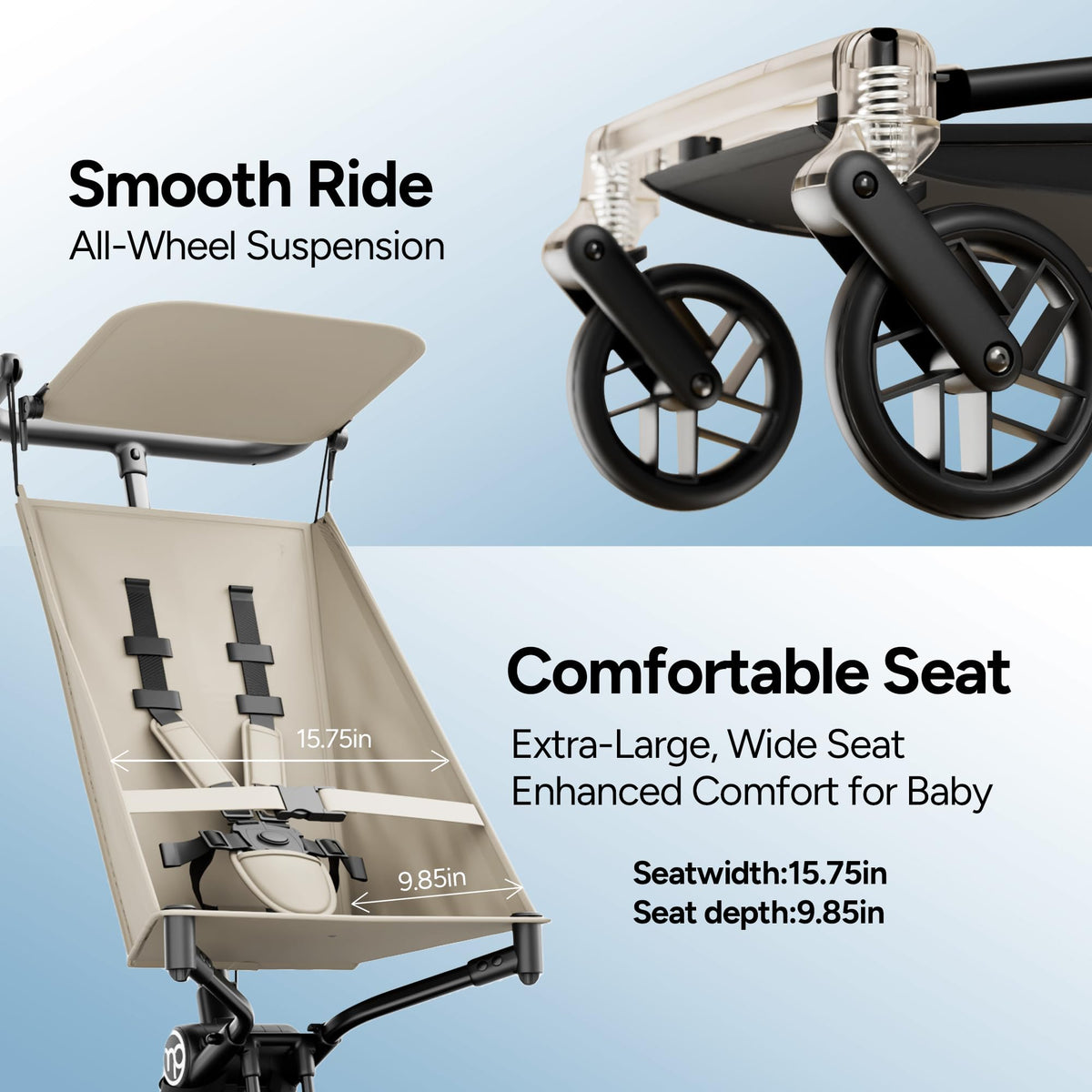Ultra-Lightweight Travel Stroller 9.8lbs N3463