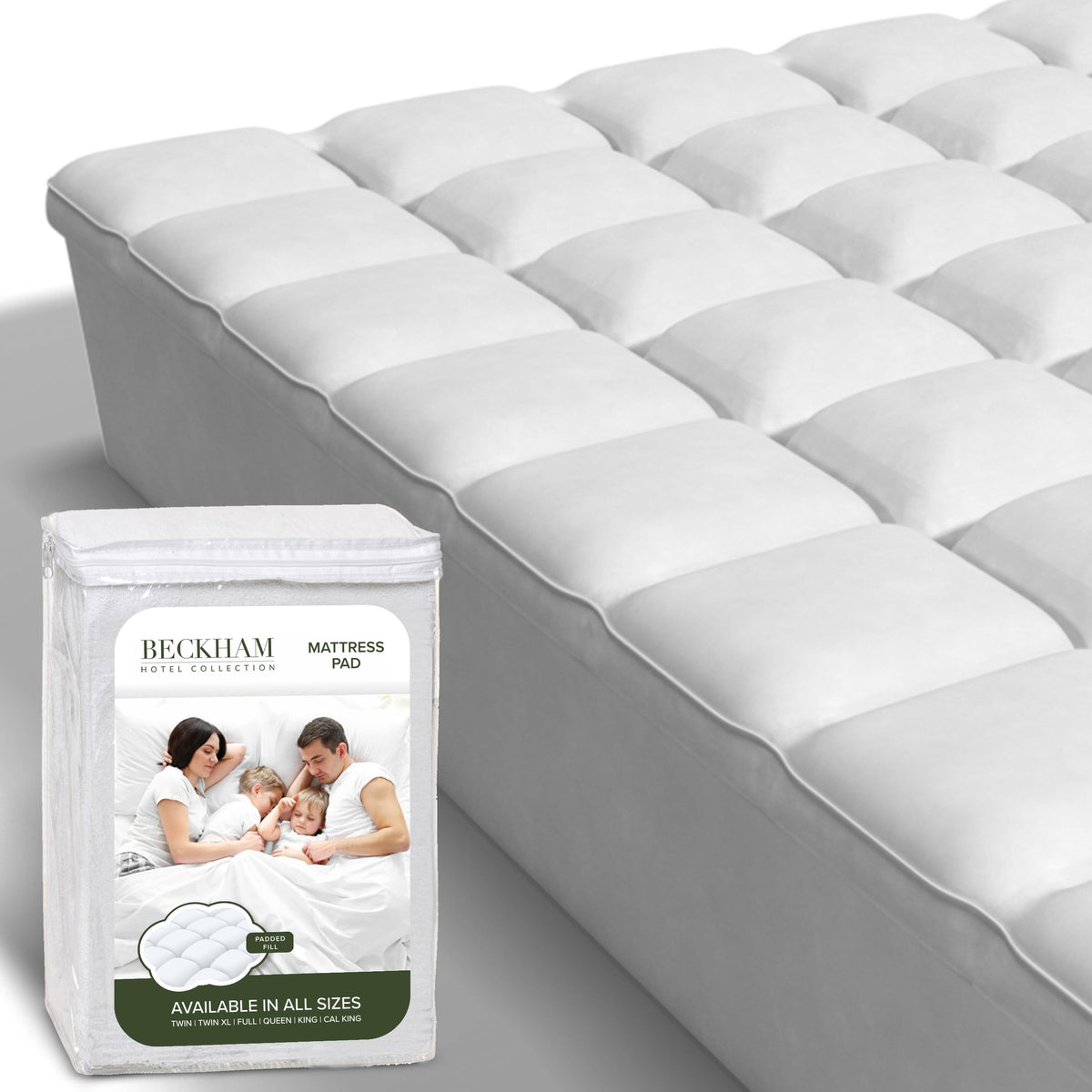 King Size Down Alternative Pillows and Mattress Protector L3868