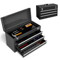 Portable Metal 3 Drawer Lockable Tool Box Y905940