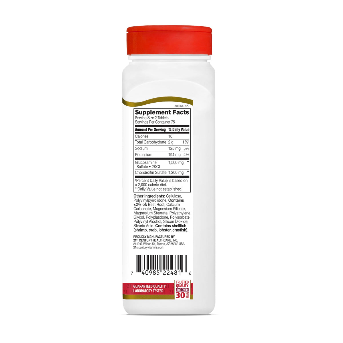 Glucosamine Chondroitin 750mg/600mg 150ct B161101