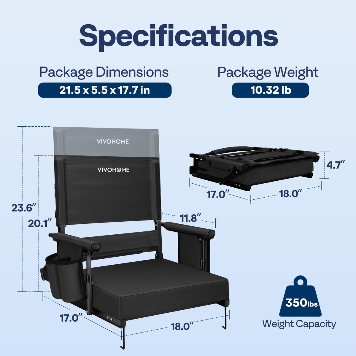 Adjustable High Back Stadium Seats with Cushion T273786