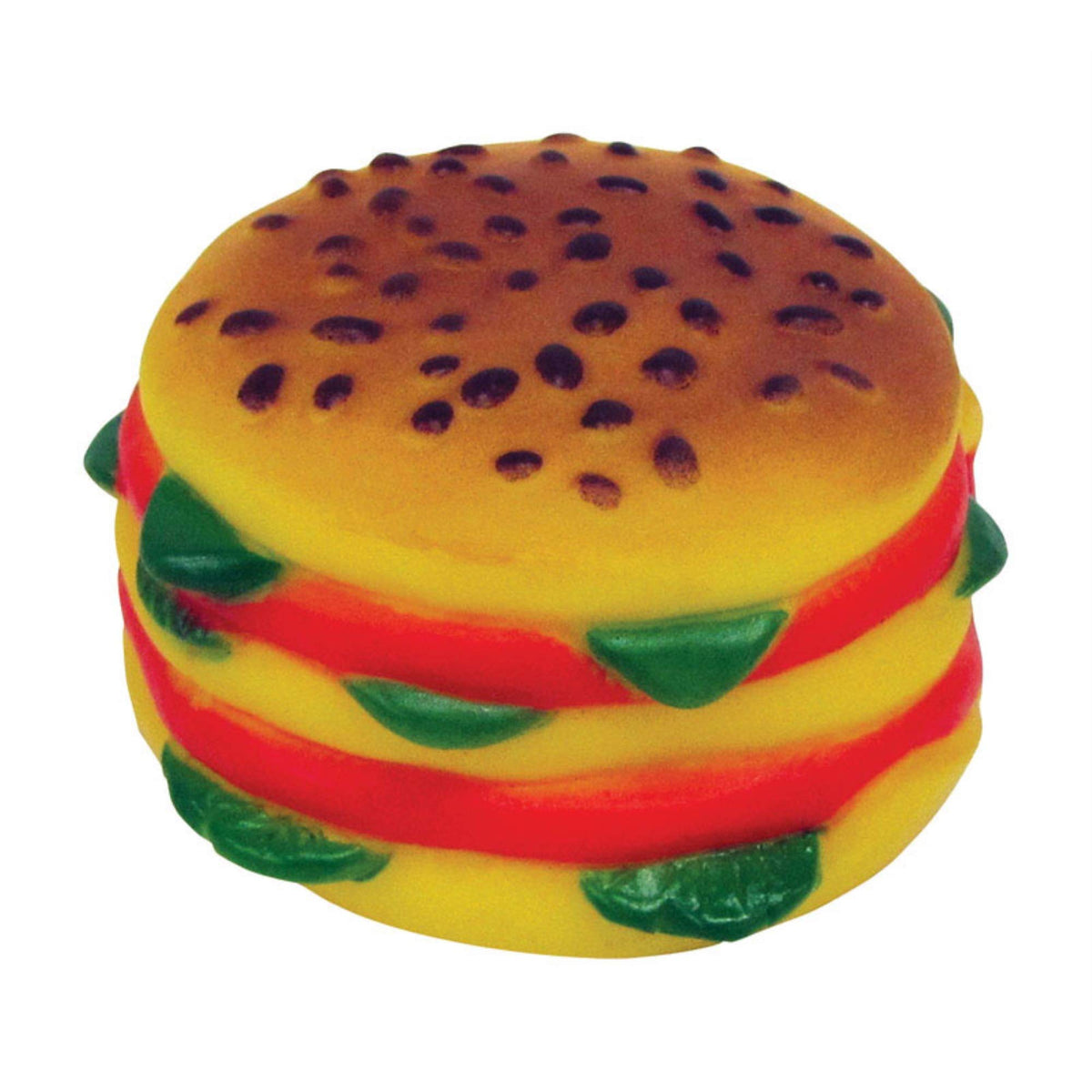 Vinyl Hamburger Dog Toy with Squeaker I8065
