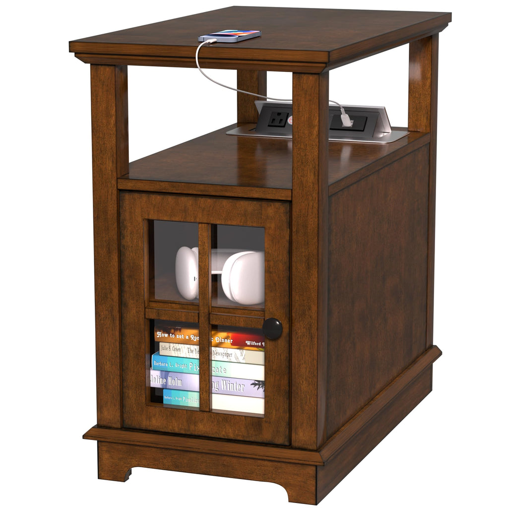 End Table with Charging Station and Storage O41363