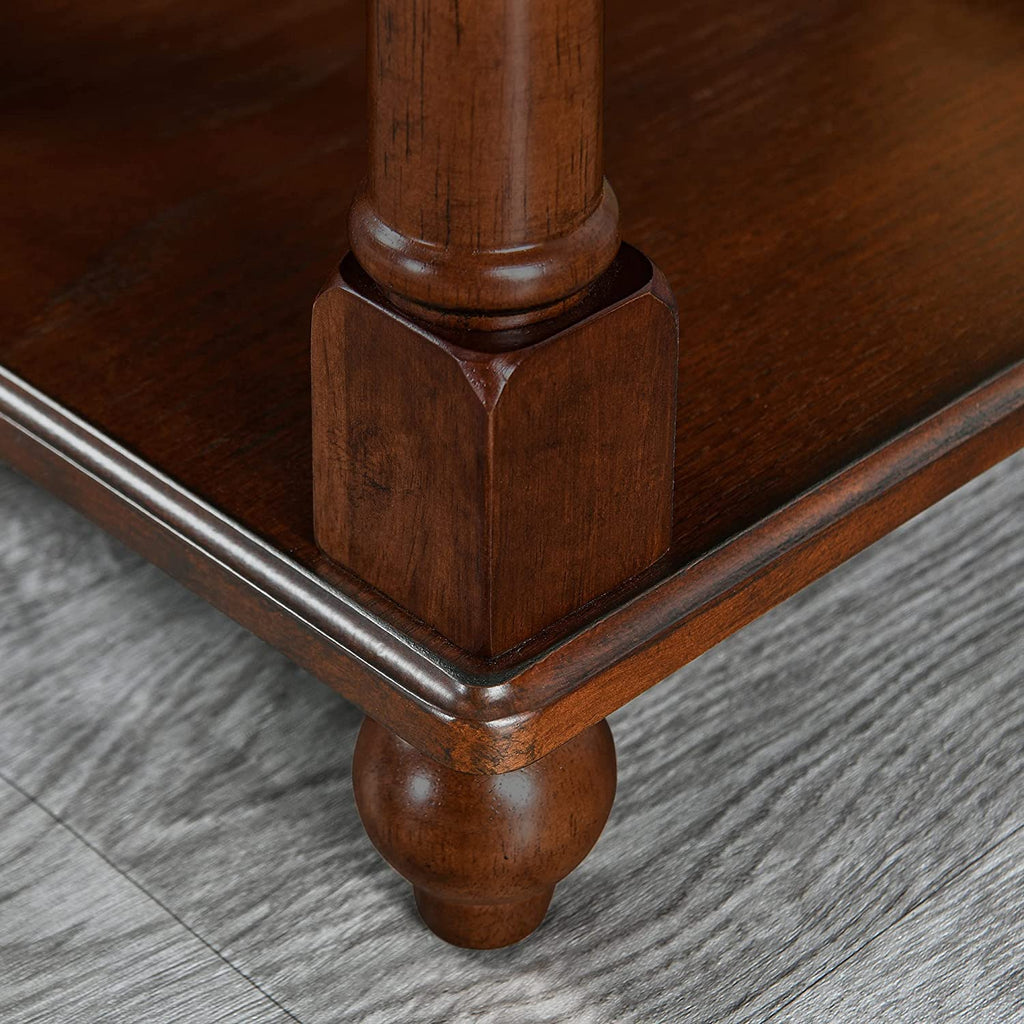 Narrow Wood End Table with Drawer O681