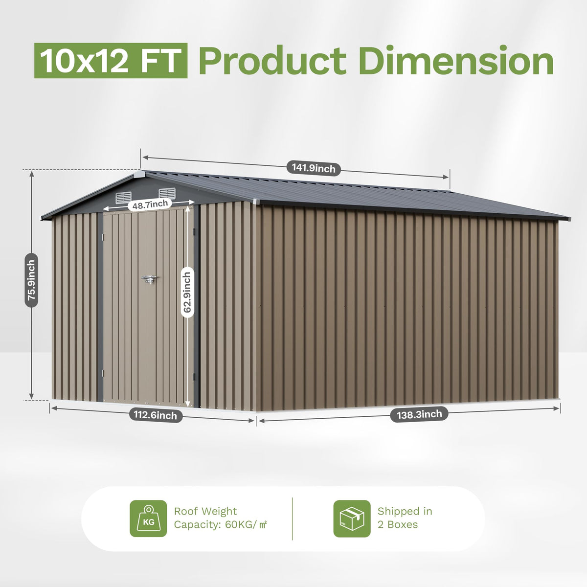 10x12 FT Outdoor Storage Shed H70151